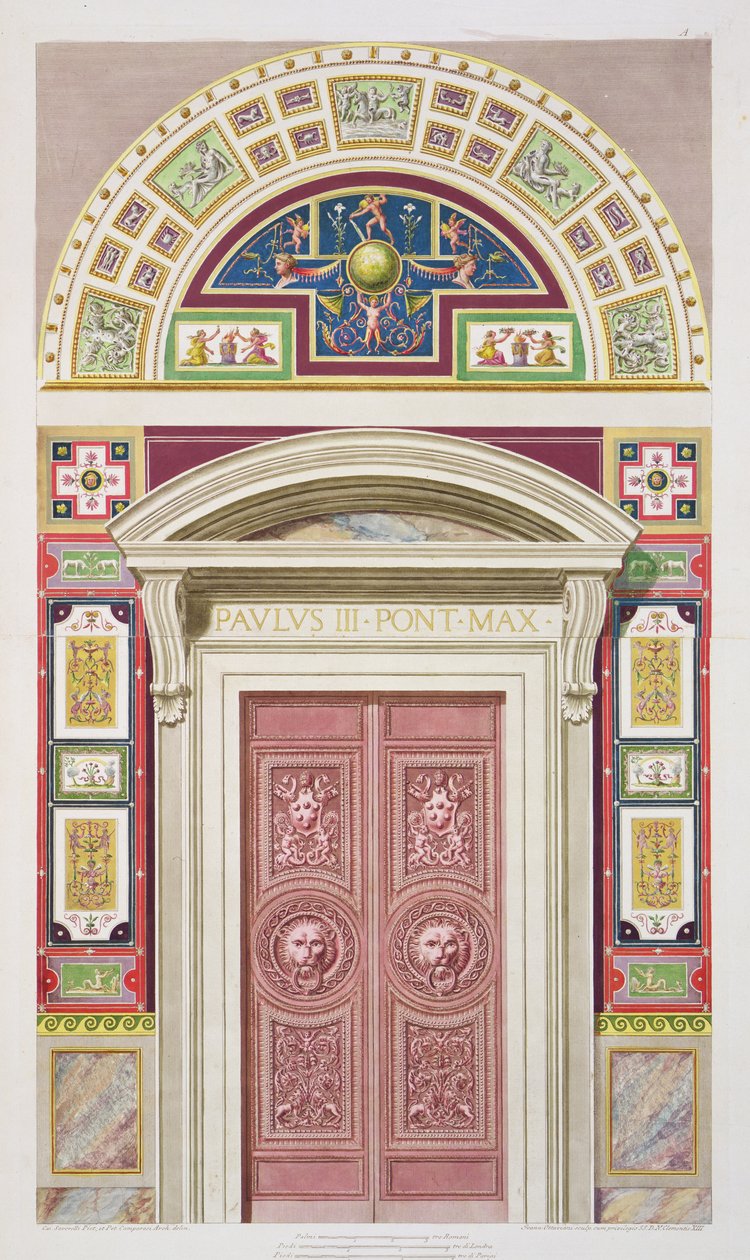 Doorway to the Raphael Loggia at the Vatican, from 