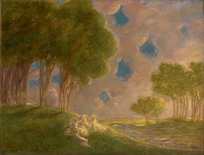 Landscape by Gaetano Previati
