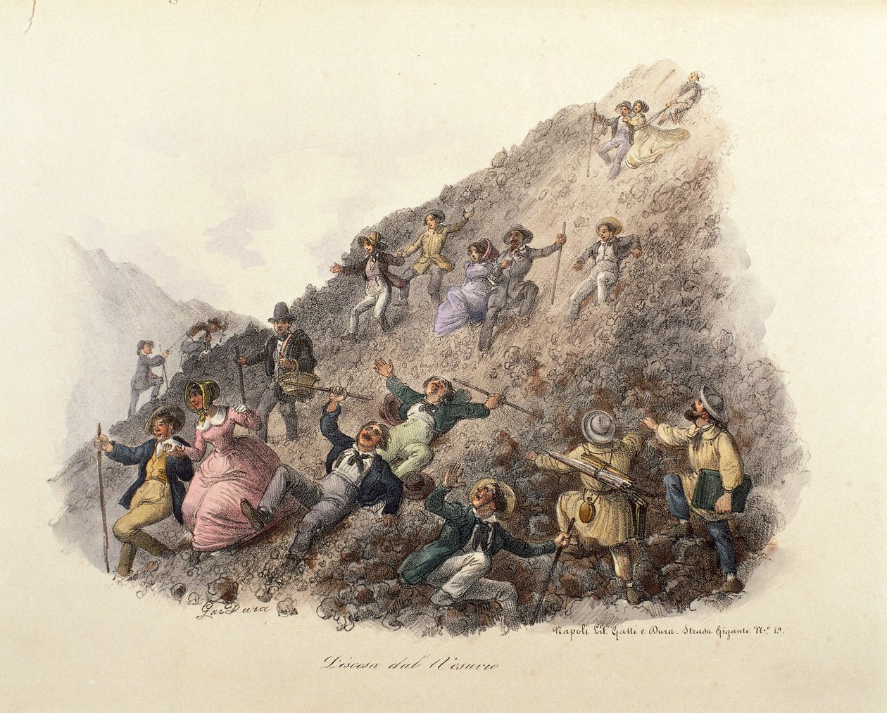 The descent of Mount Vesuvius by Gatti and Dura