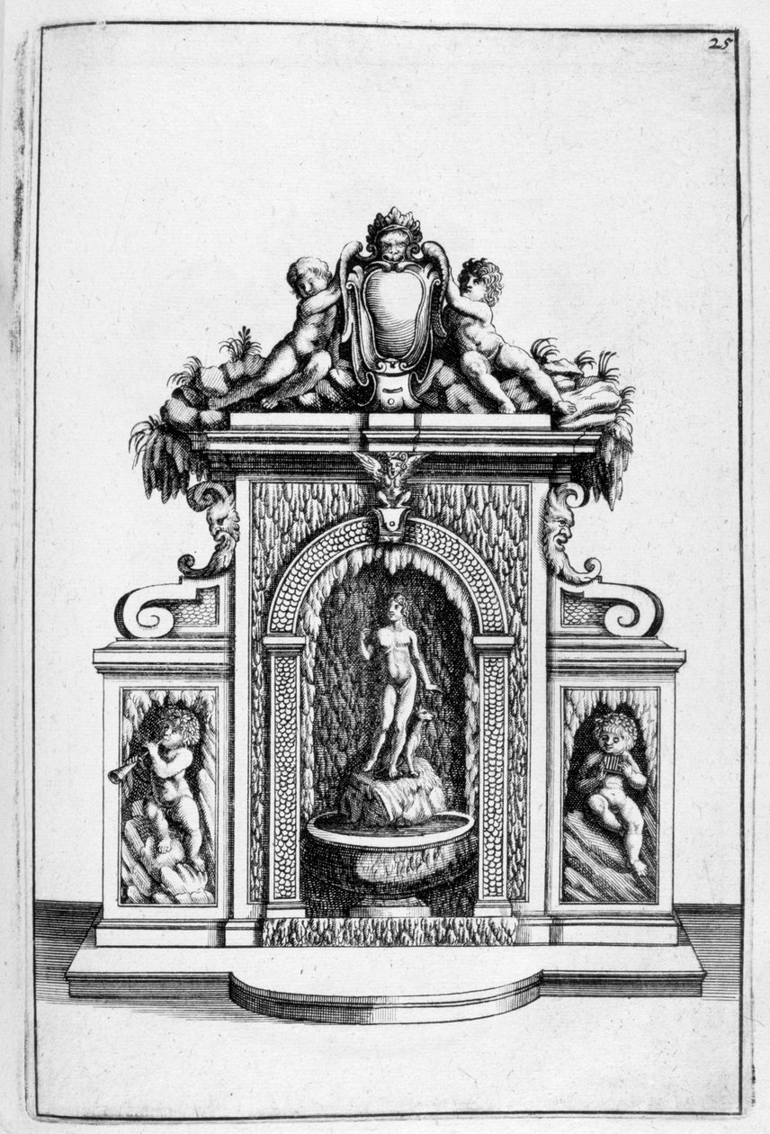 Fountain design, 1664 by Georg Andreas Bockler