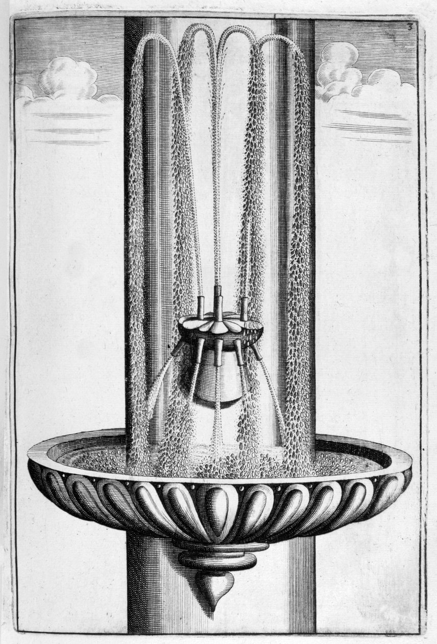 Ornamental Fountain Design, 1664 by Georg Andreas Bockler