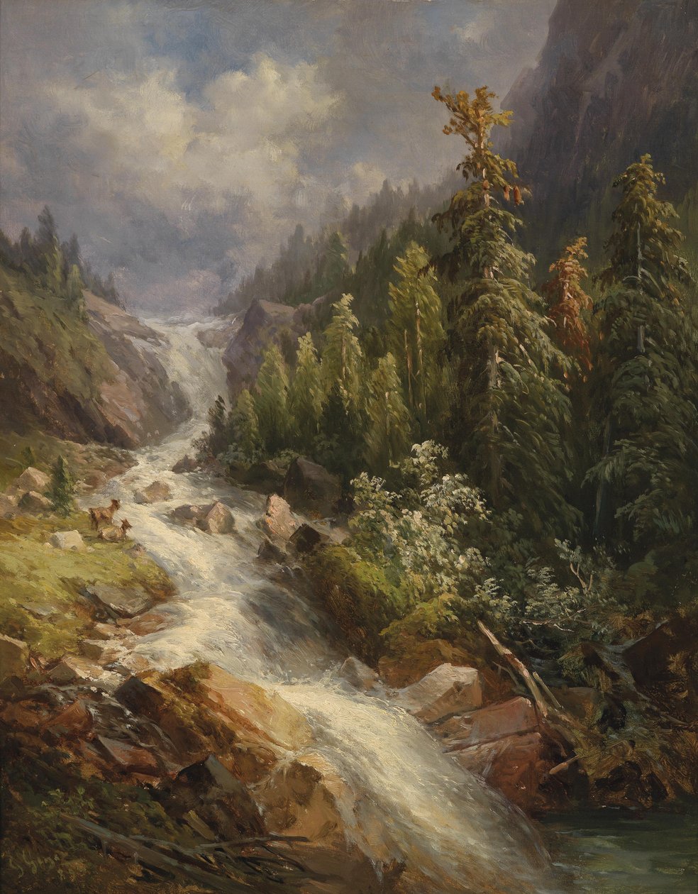 Stalbachfall at Grundlsee by Georg Geyer