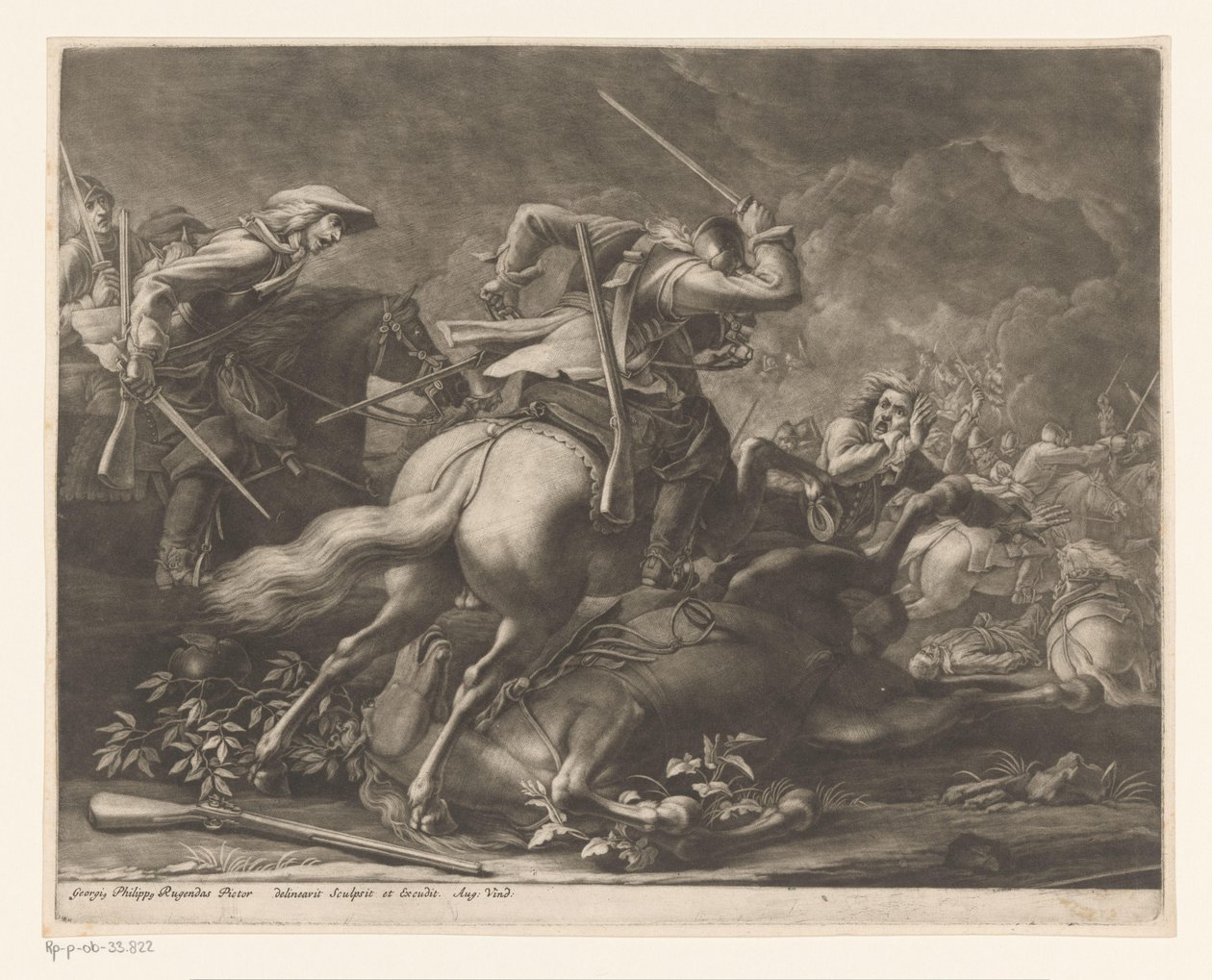 Cavalry Battle by Georg Philipp Rugendas (I)