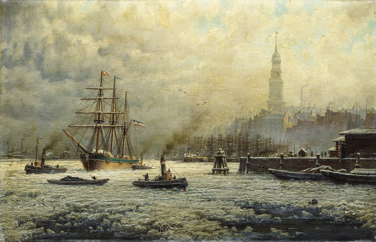 The Port of Hamburg by Georg Schmitz