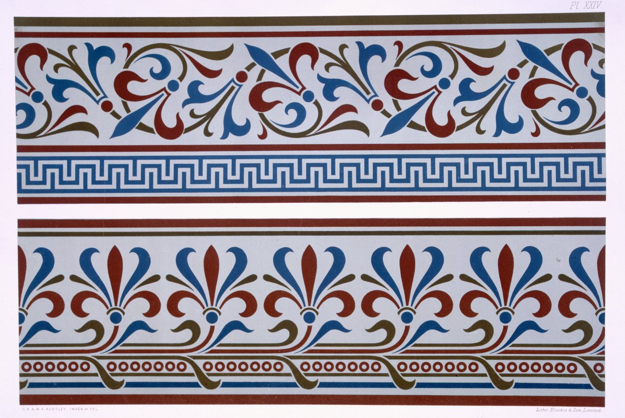 Neo-Grec Ornament: Border and dado designs, plate XXIV from 