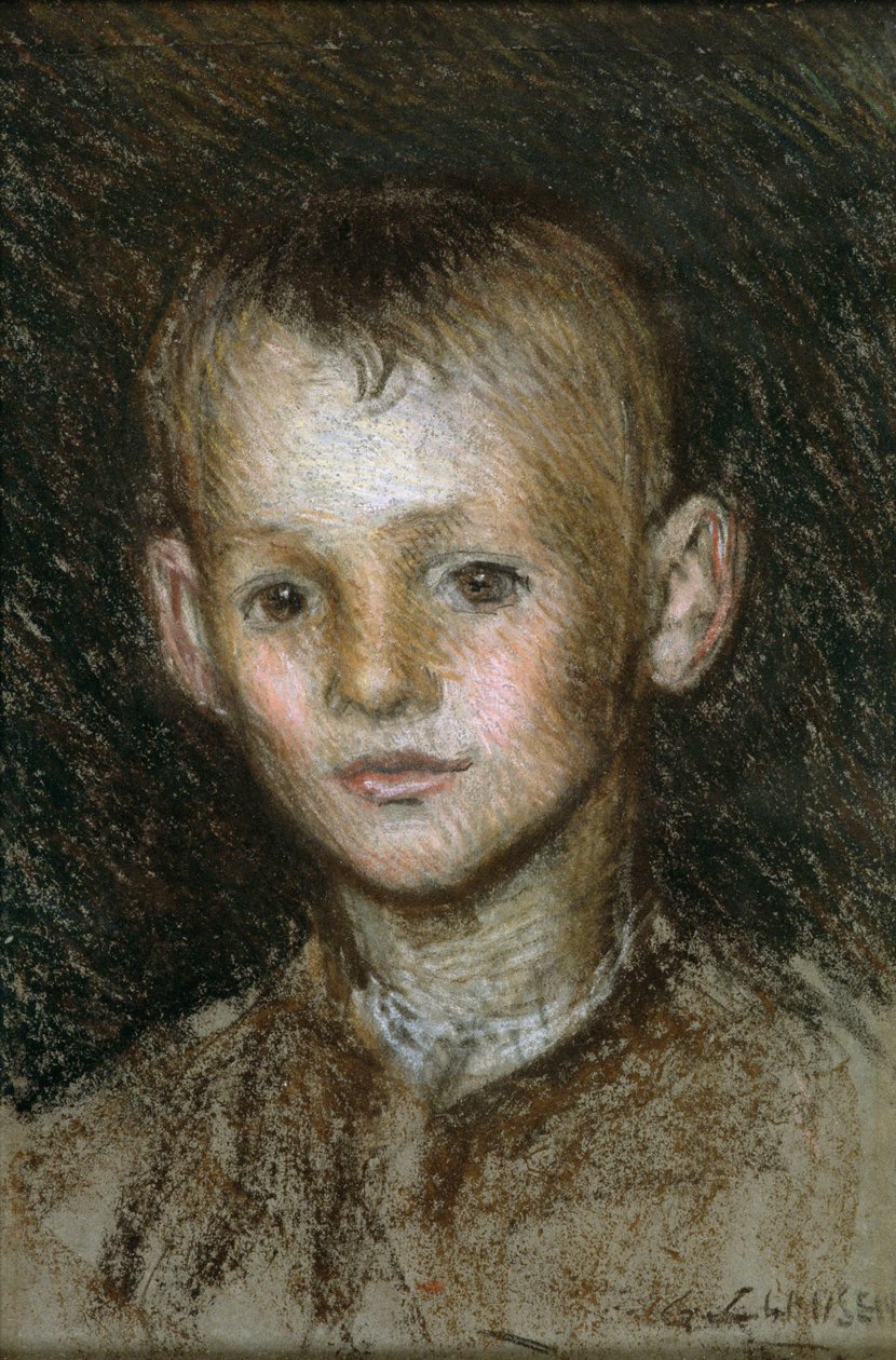Study of a Farm Boy by George Clausen