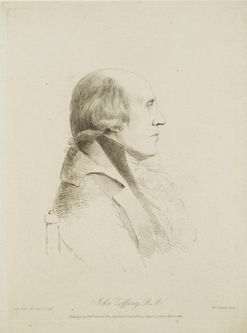 John Zoffany, engraved by William Daniell by George Dance