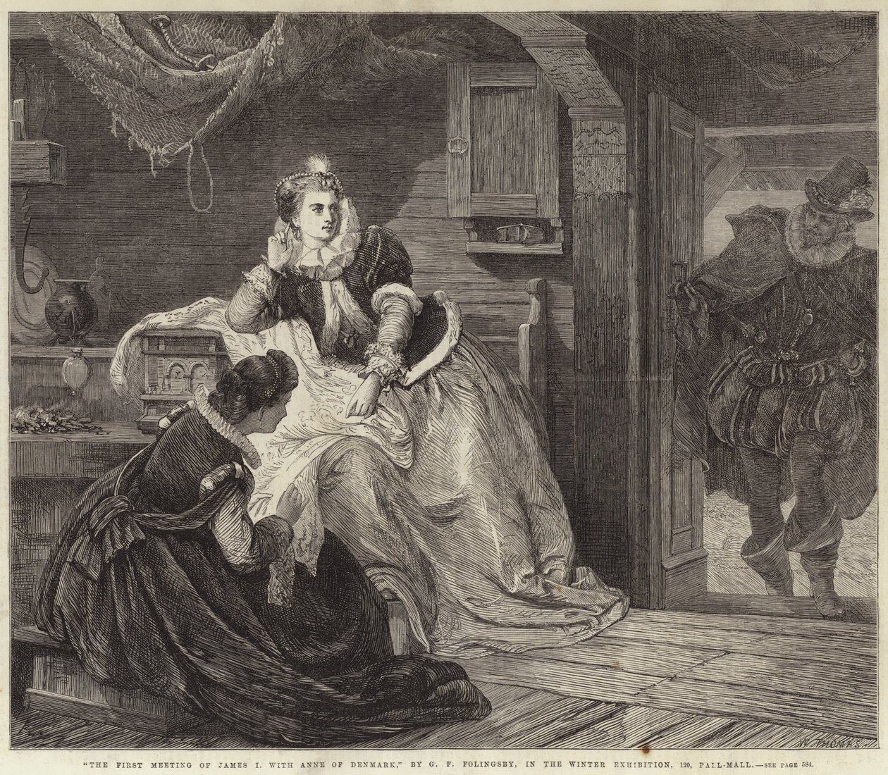 The First Meeting of James I with Anne of Denmark by George Frederick Folingsby