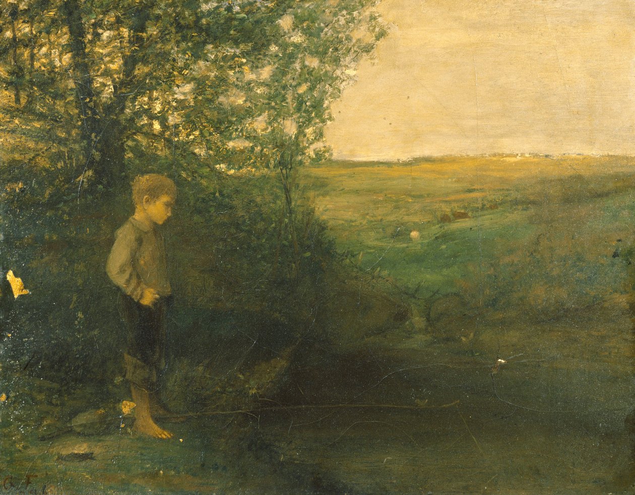 Boy Fishing by George Fuller