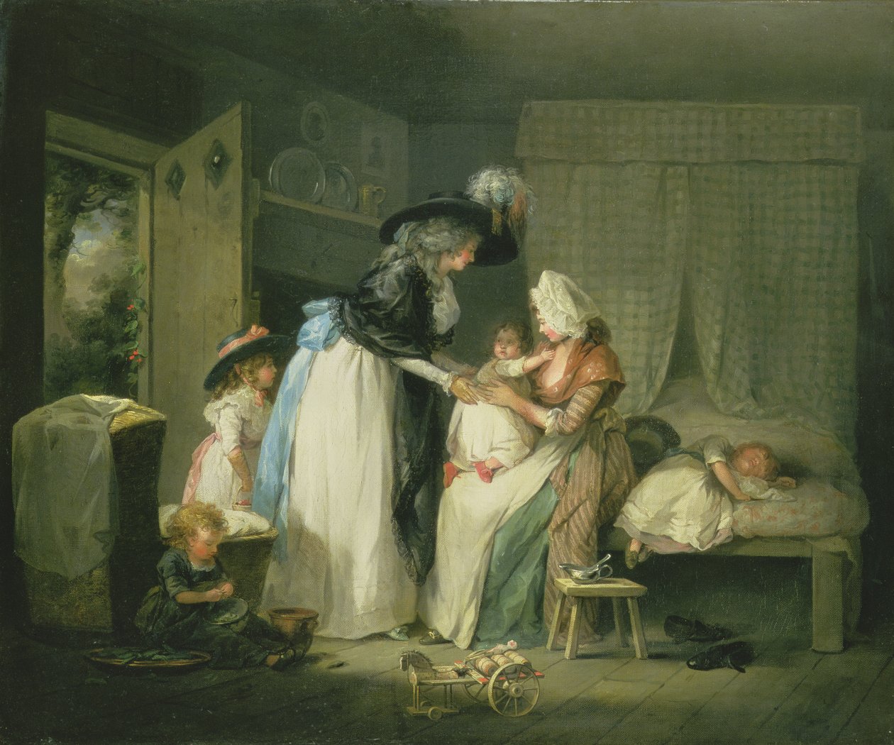 Visit to the child at nurse, c.1788 by George Morland