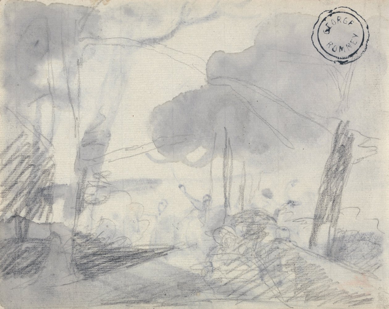 Sketch of Trees by George Romney