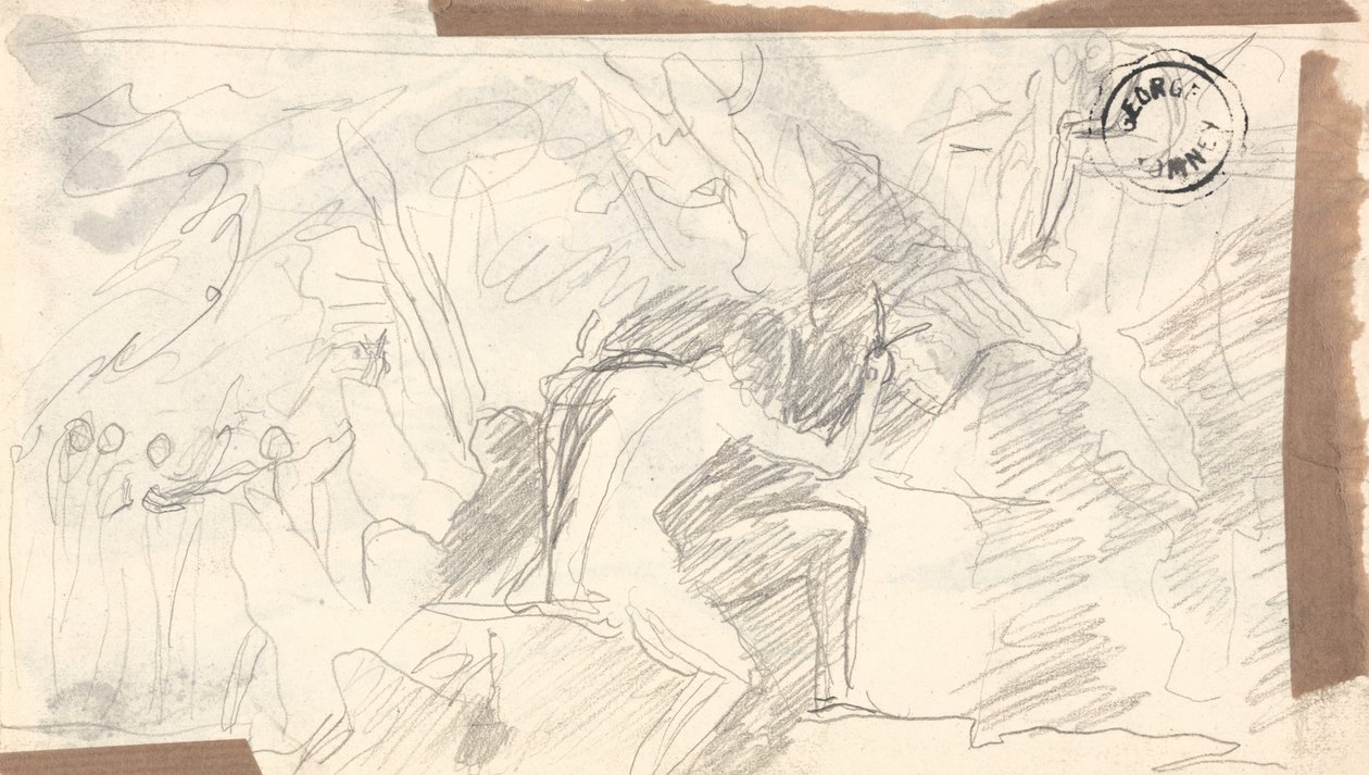 Slight Sketch of Figures by George Romney