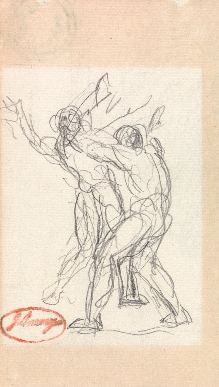 Two Men Fighting by George Romney