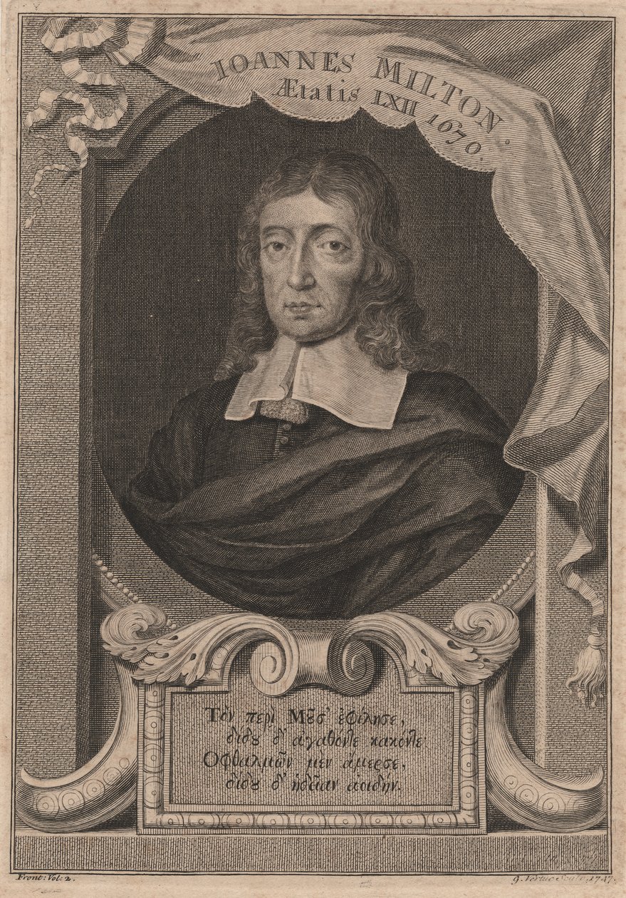John Milton, 1747 by George Vertue