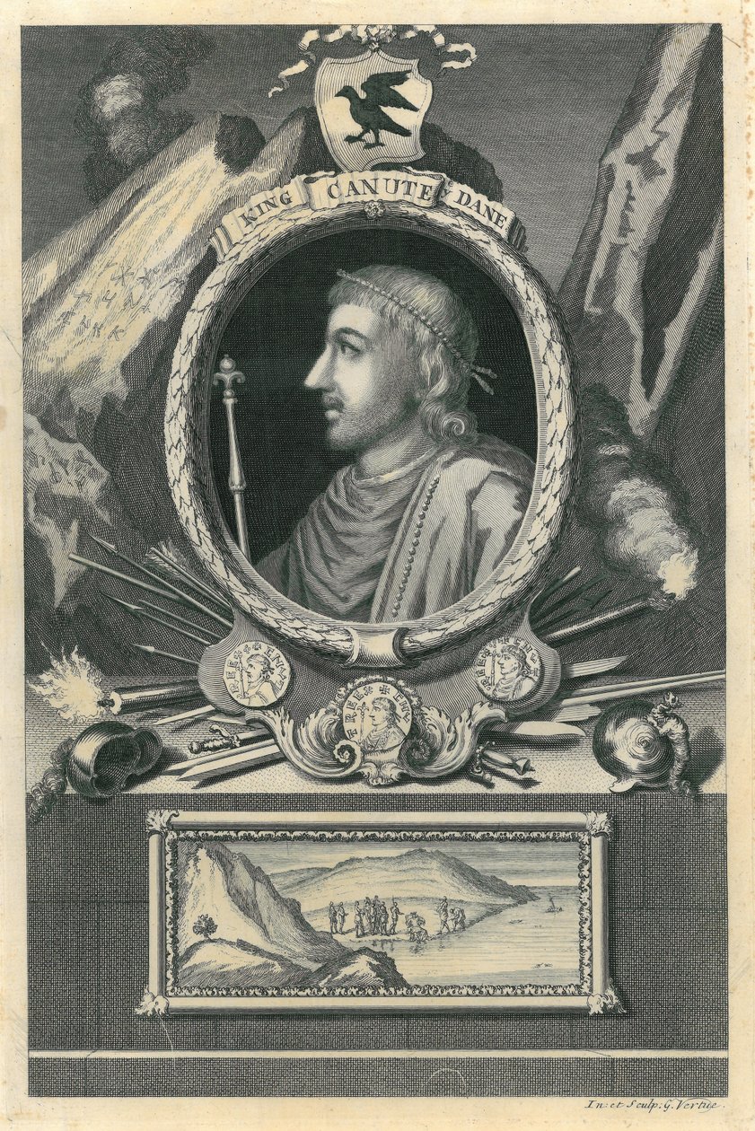 King Canute by George Vertue