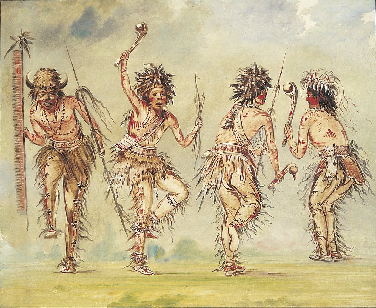 Four Dancers by George Catlin
