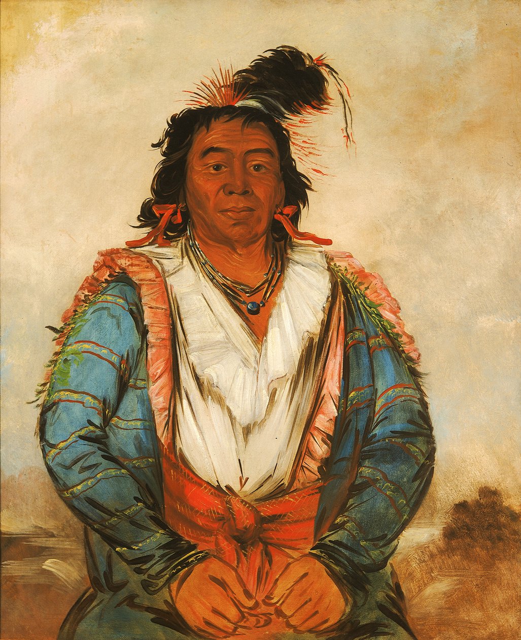 Hose-put-o-káw-gee, a Brave, 1834 by George Catlin