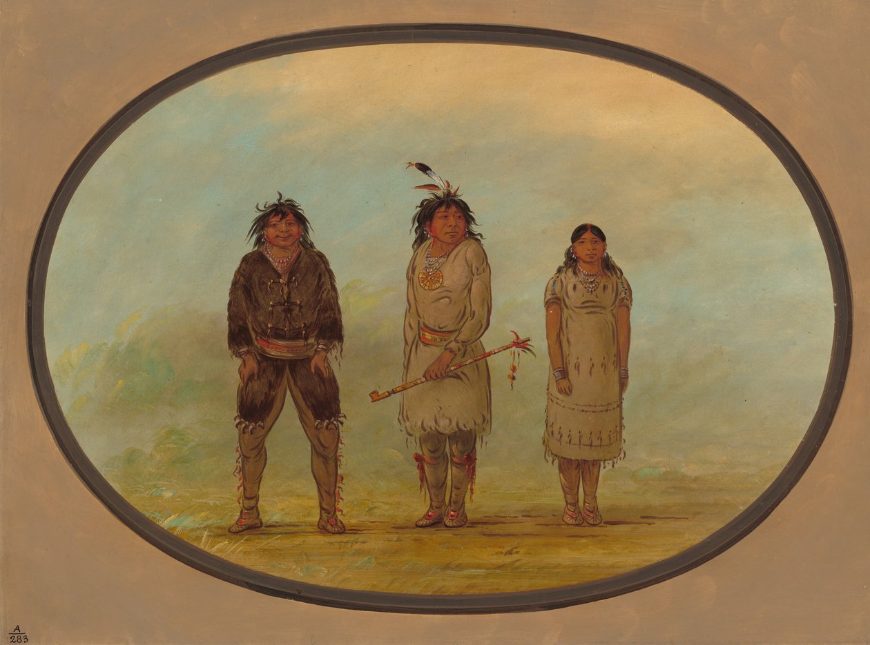Three Selish Indians by George Catlin