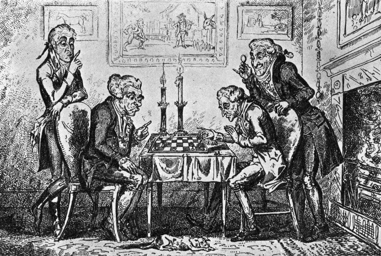 A Game of Chess by George Cruikshank