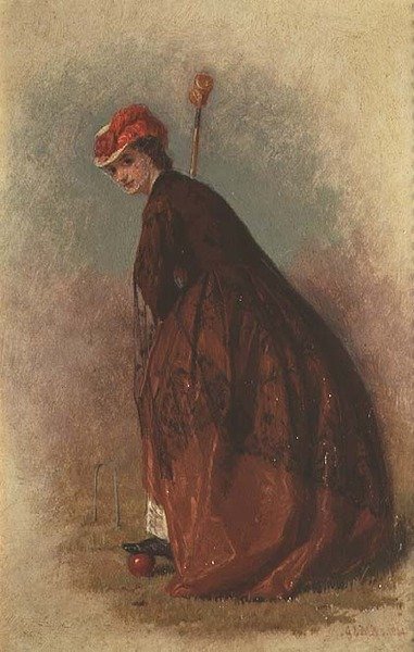 The Croquet Player by George Elgar Hicks