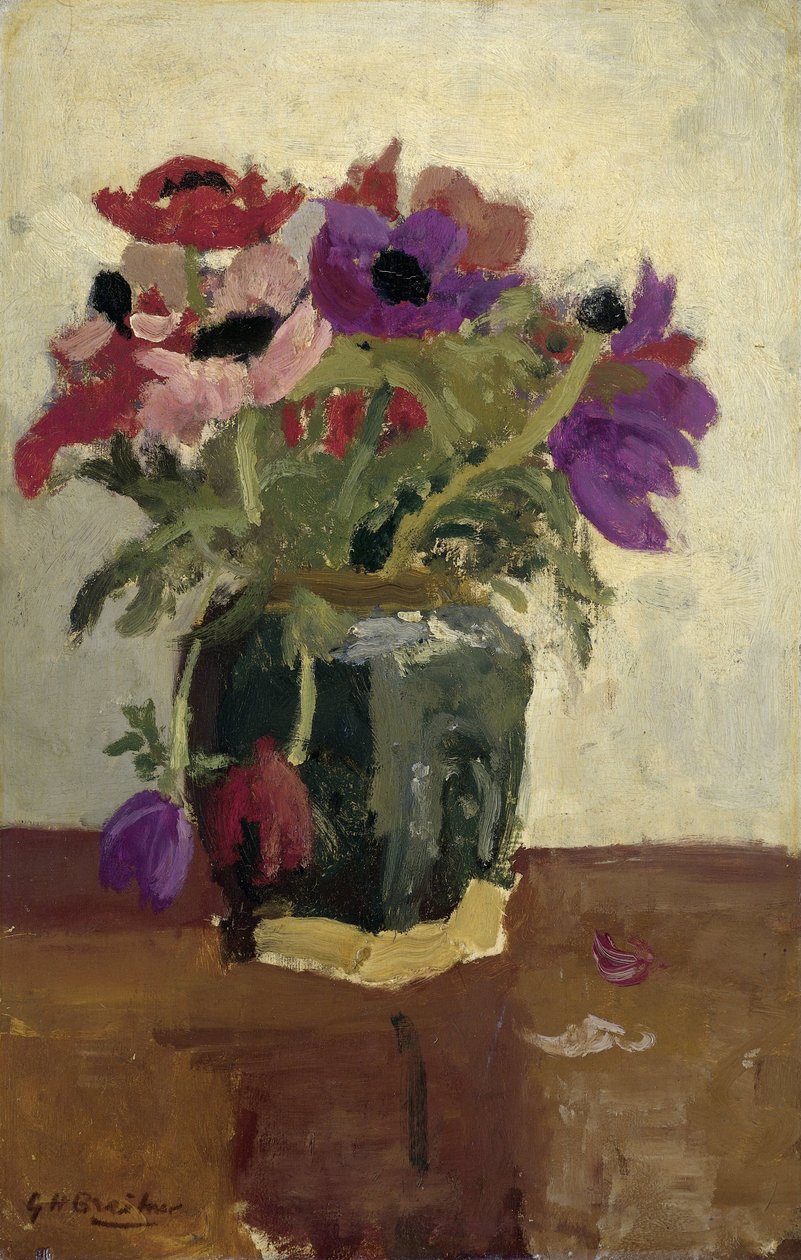 Ginger Pot with Anemones by George Hendrik Breitner