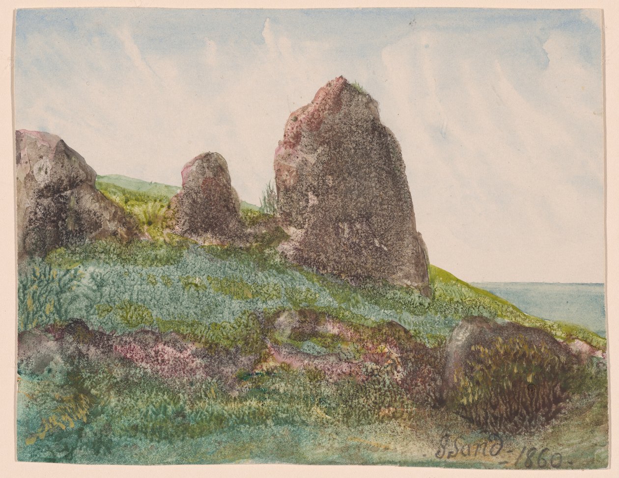 Landscape with Rocks by George Sand