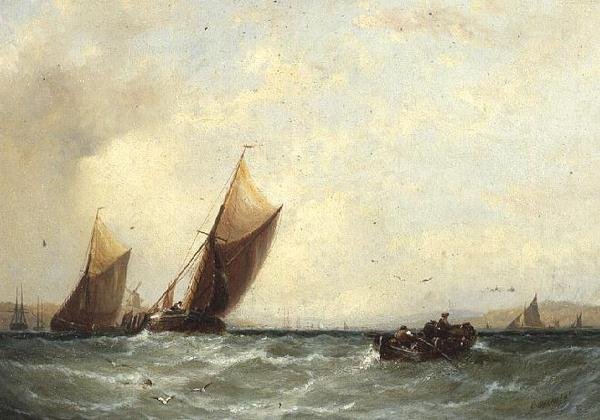 Fishing Boats off a Dutch Coast by George Stainton