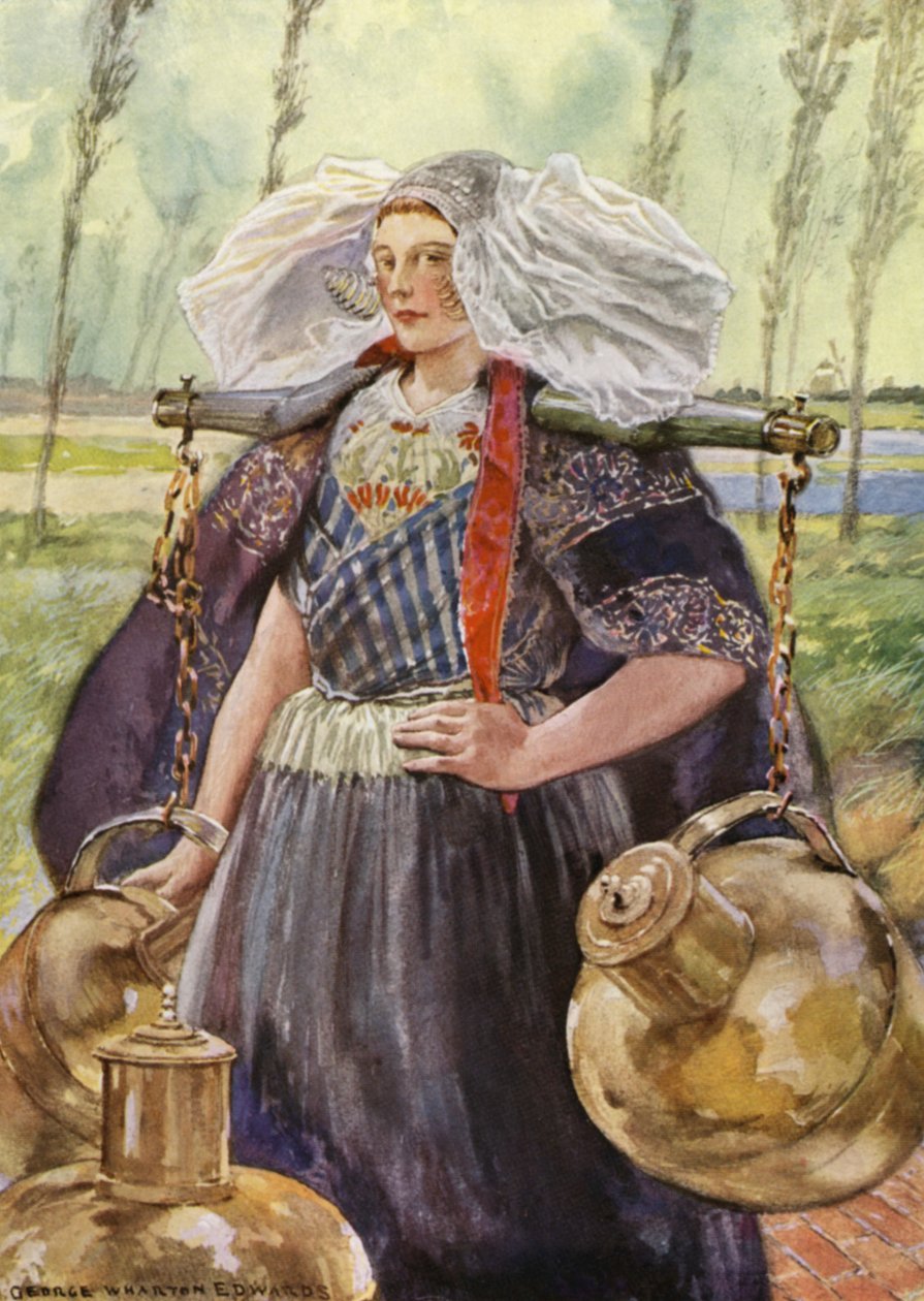 A Zeeland Milkmaid by George Wharton Edwards