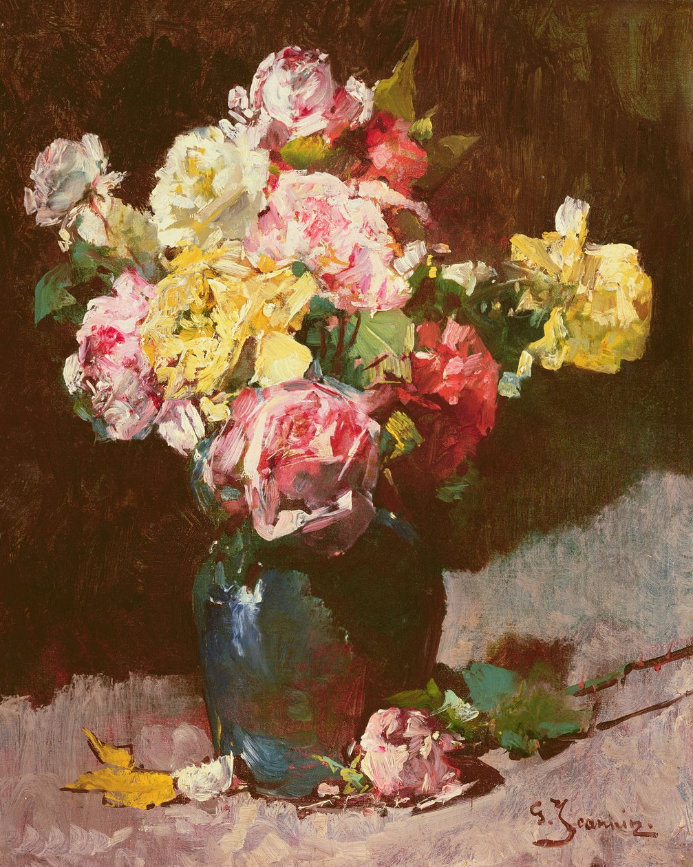 Vase of Flowers by Georges Jeannin