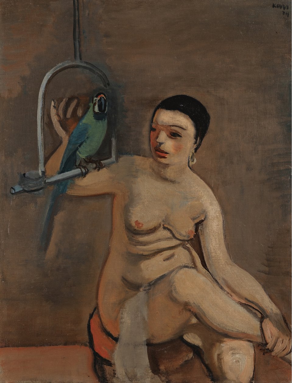 Woman with Parrot by Georges Karpeles