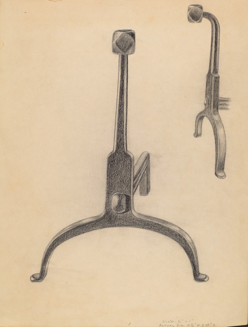 Andirons by Gerald Bernhardt