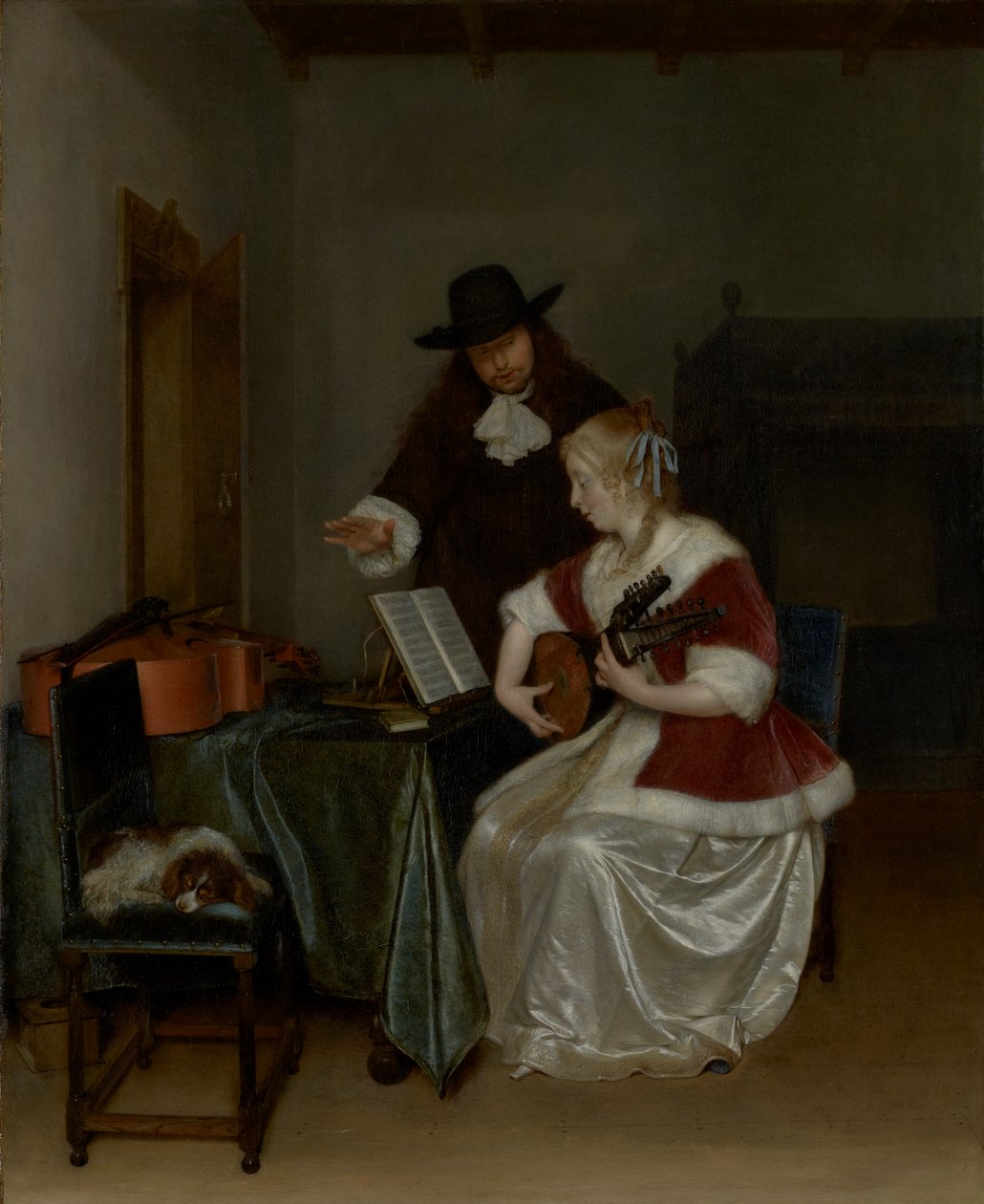 The Music Lesson by Gerard ter Borch