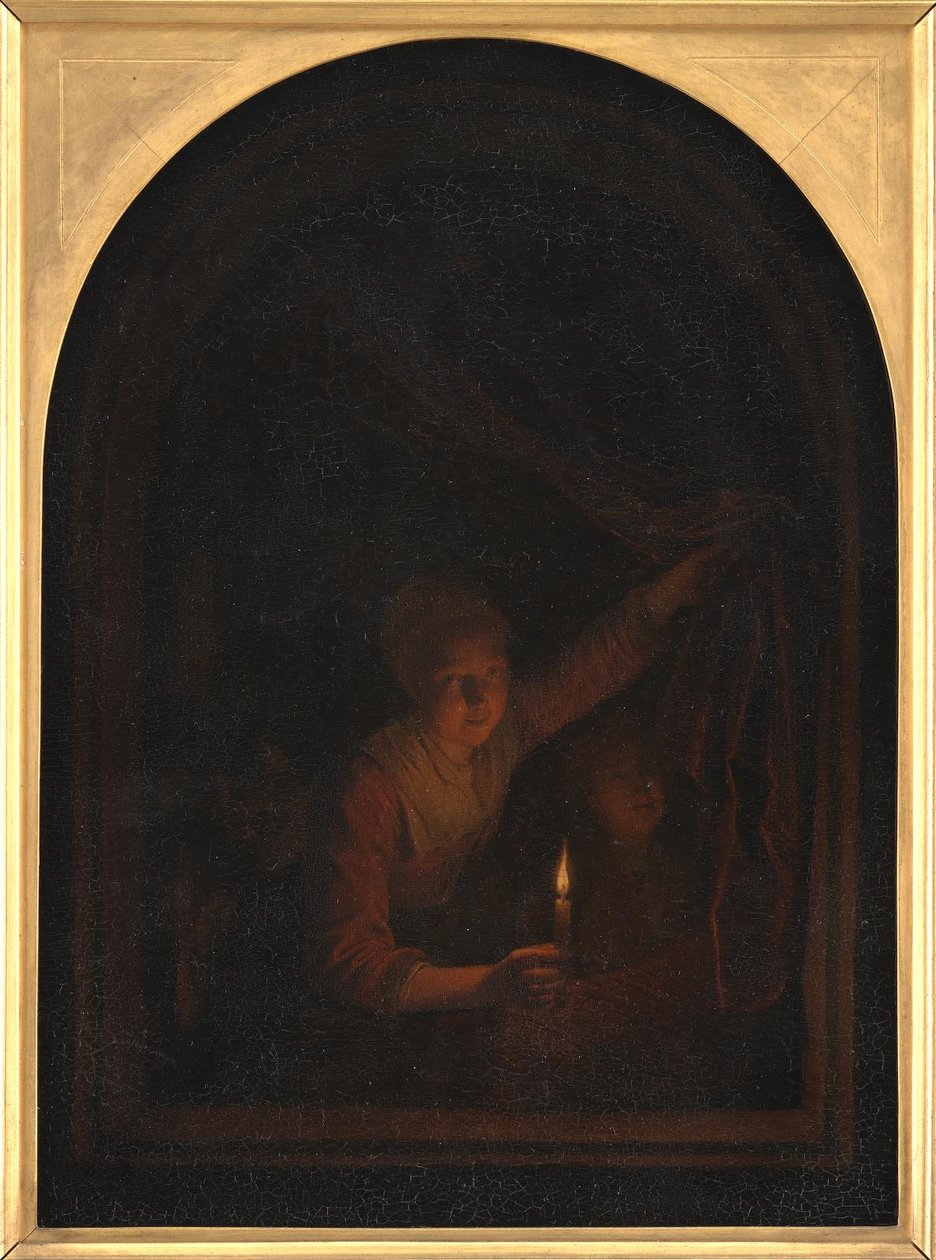 Girl with a Candle by Gerrit Dou