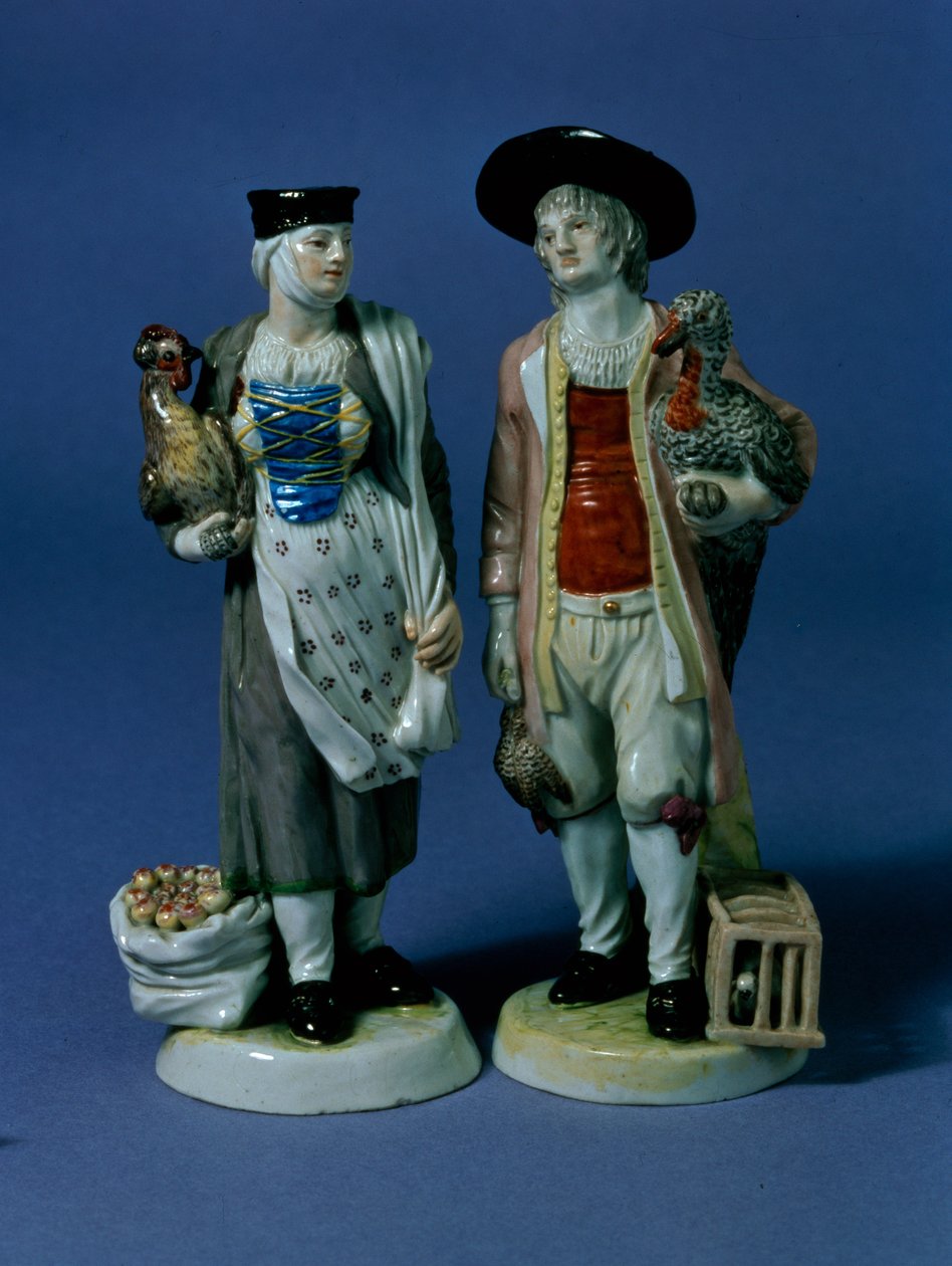 Pair of turkey sellers, possibly modelled by Jean-Jacob Louis, Ludwigsburg, c.1765 by German School