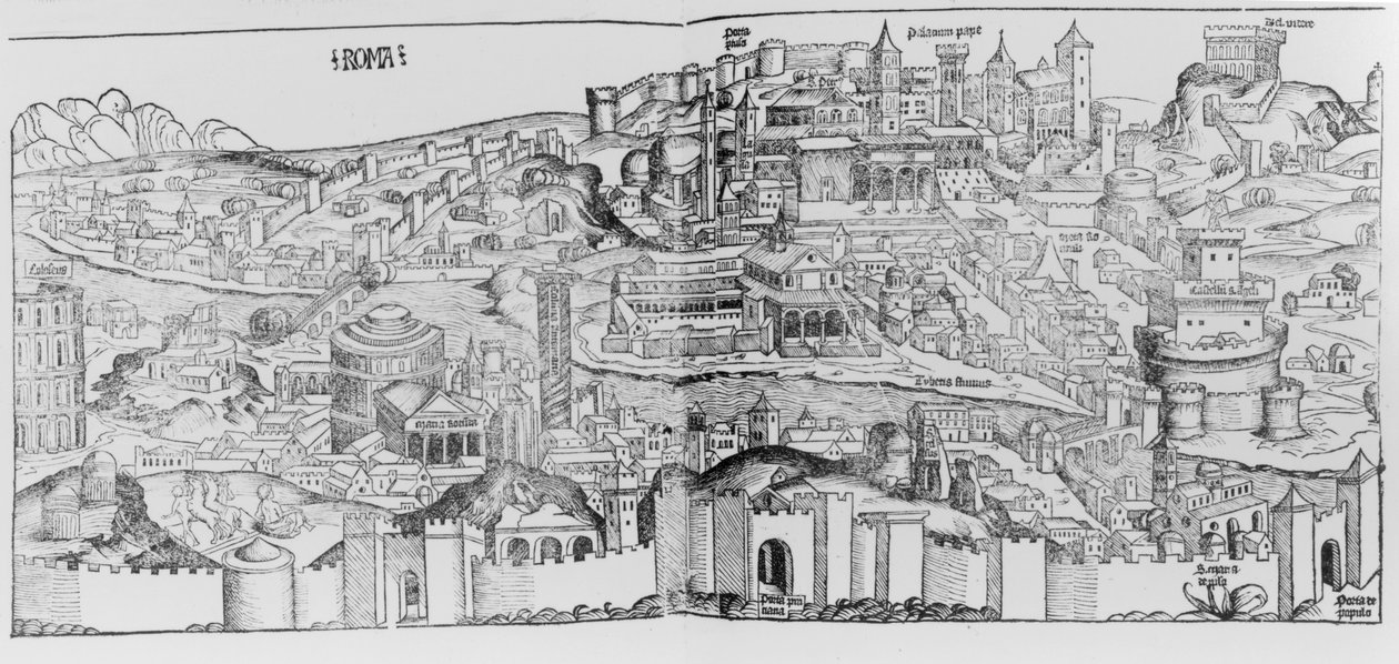 View of Rome by German School