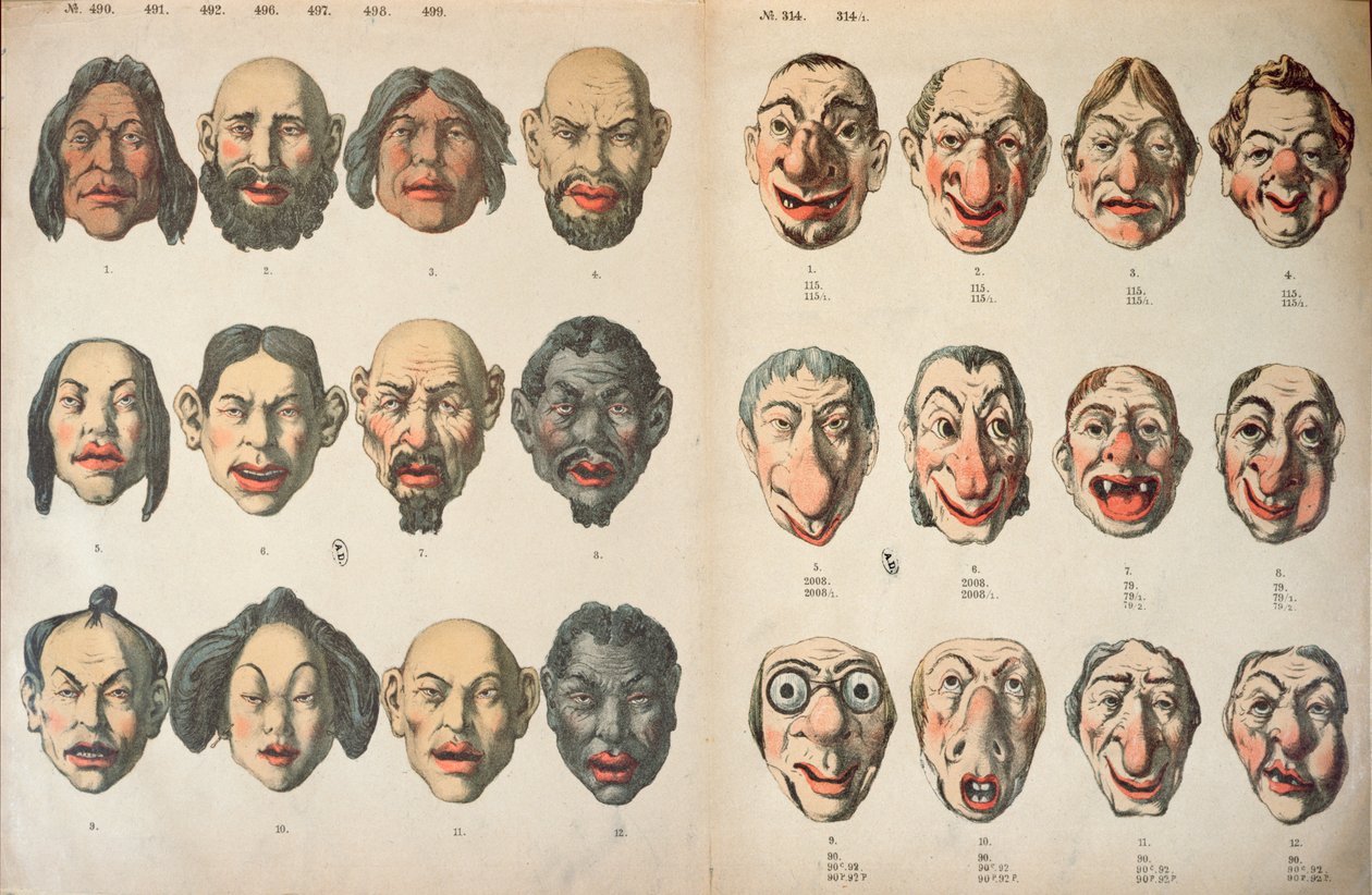 Carnival masks by German School