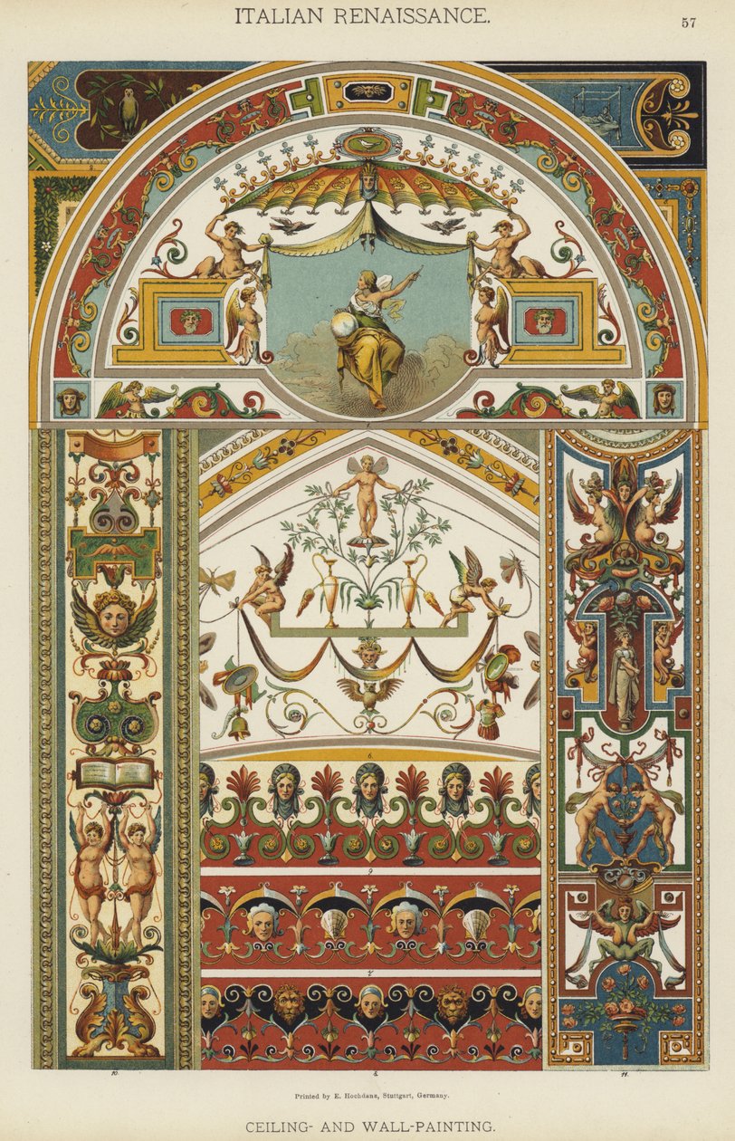 Italian Renaissance, Ceiling and Wall-Painting by German School