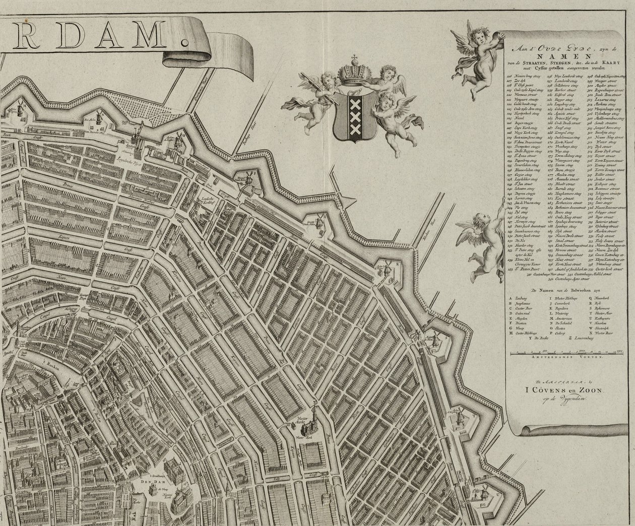 Map of Amsterdam by Gerrit de Broen by Gerrit de Broen