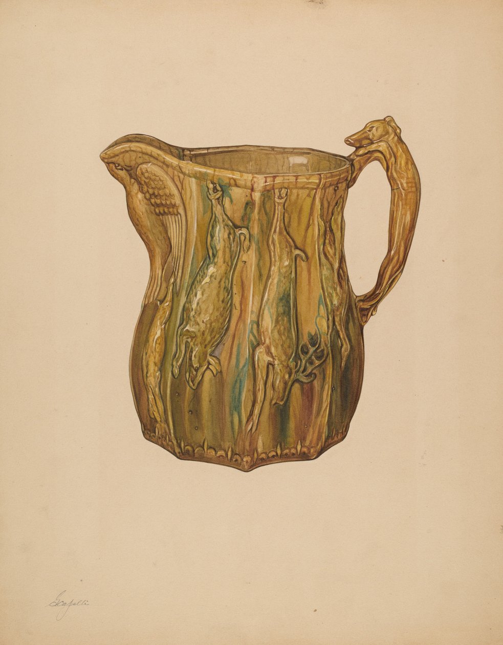 Pitcher, c. 1938 by Giacinto Capelli