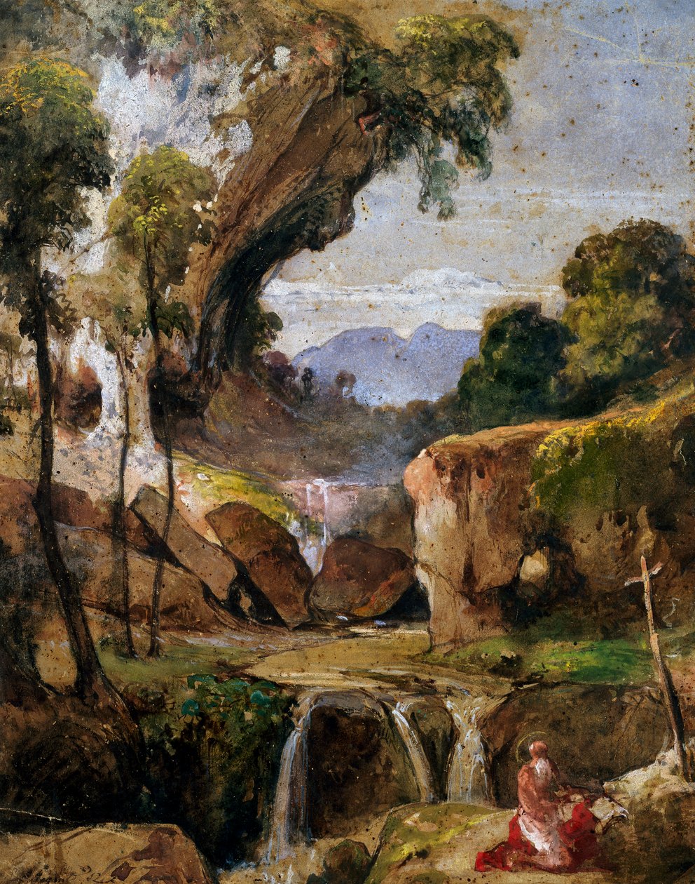 Landscape with St. Jerome by Giacinto Gigante