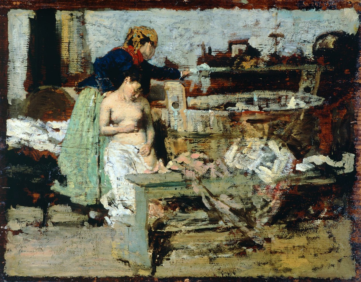 After the Bath by Giacomo Favretto