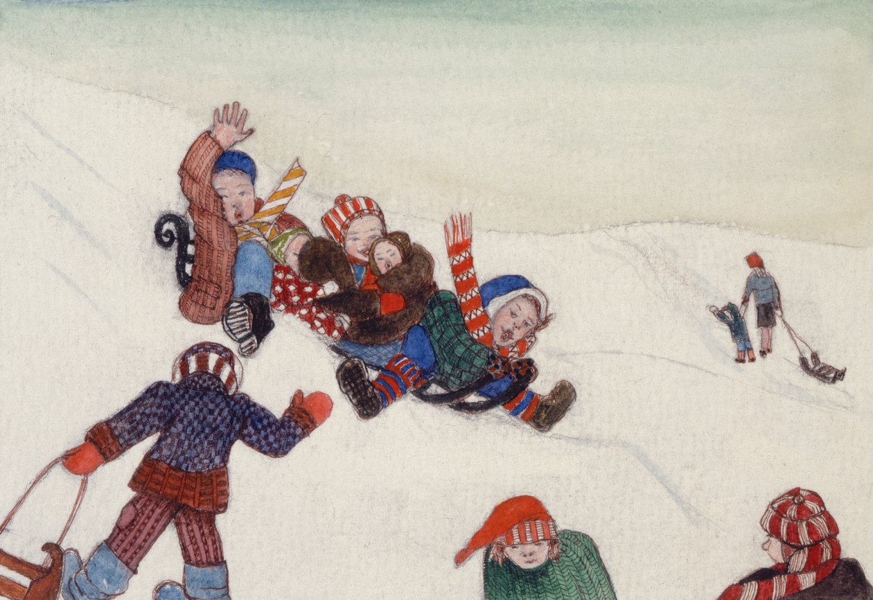 Tobogganing by Gillian Lawson