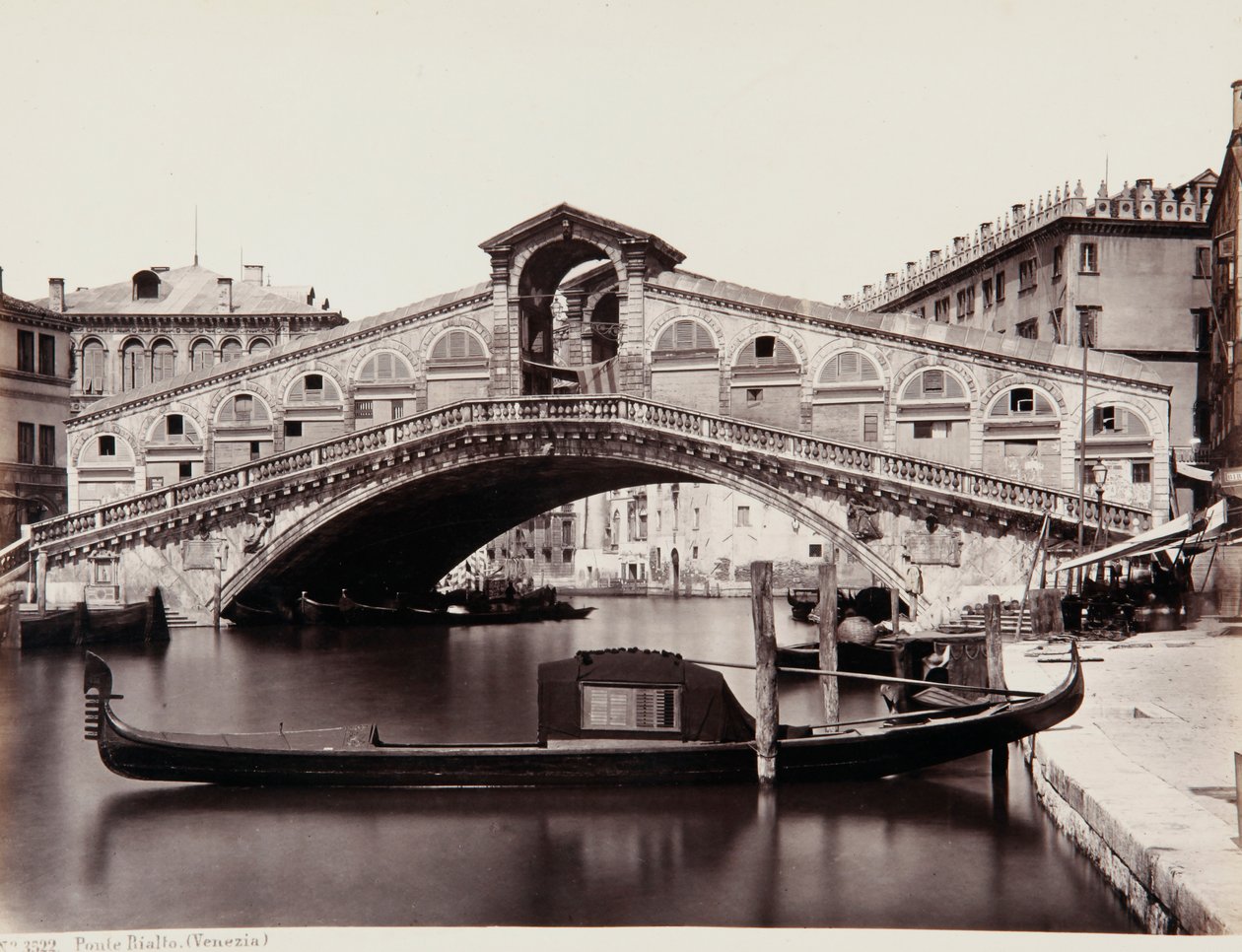 The Rialto Bridge, Venice by Giorgio Sommer