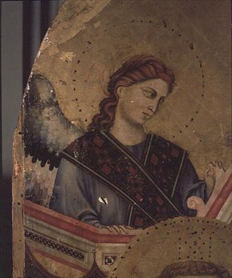 Angel from Madonna and Child Enthroned by Giotto di Bondone