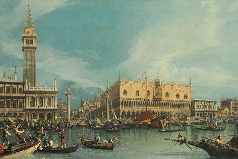 The Molo, Venice, from the Bacino di San Marco by Giovanni Antonio Canal