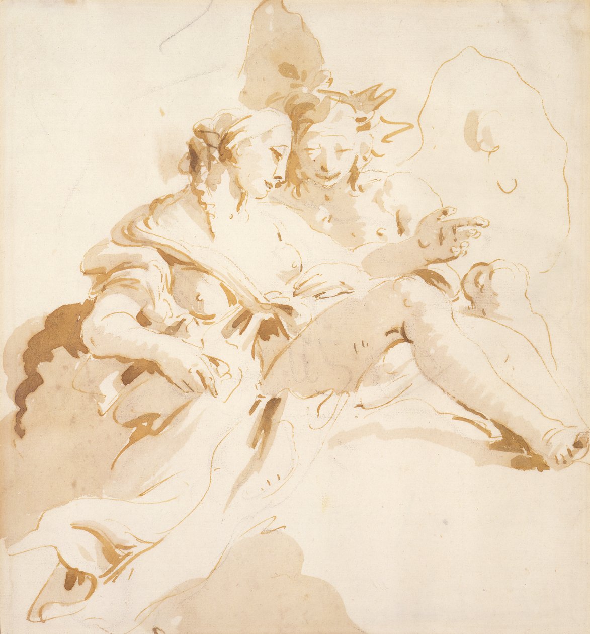 Zephyr and Flora by Giovanni Battista Tiepolo