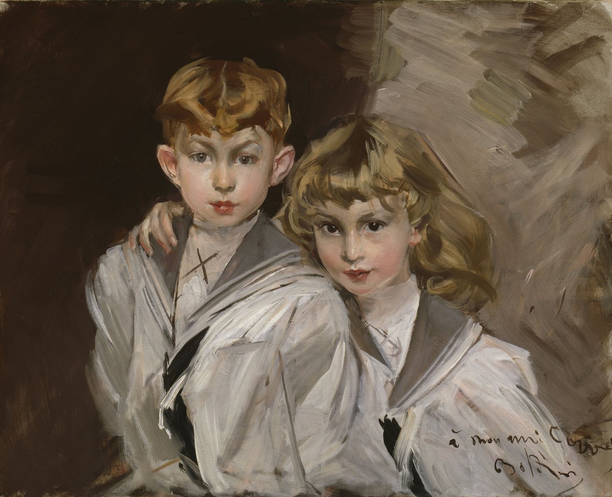 The two children by Giovanni Boldini