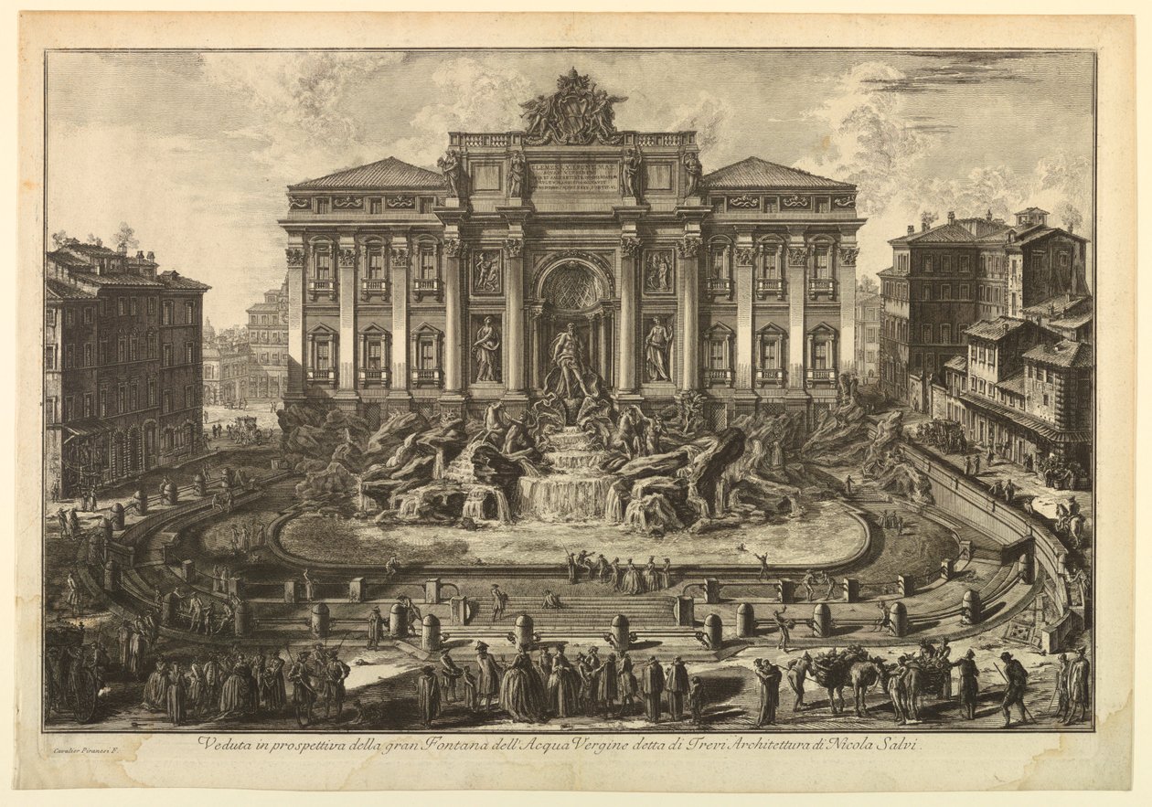 Fountain of Trevi by Giovanni Battista Piranesi