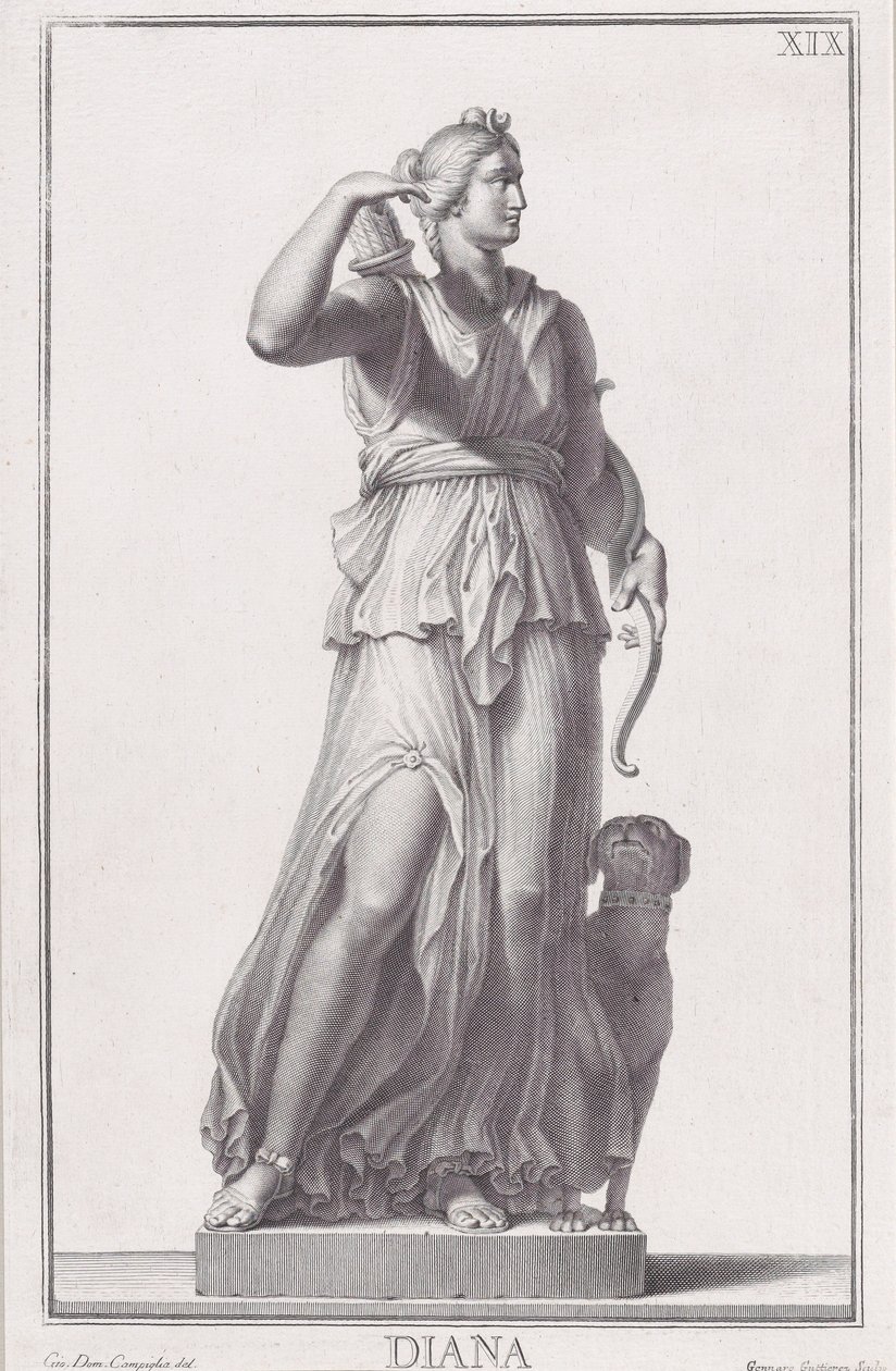 Statue of Diana by Giovanni Domenico Campiglia