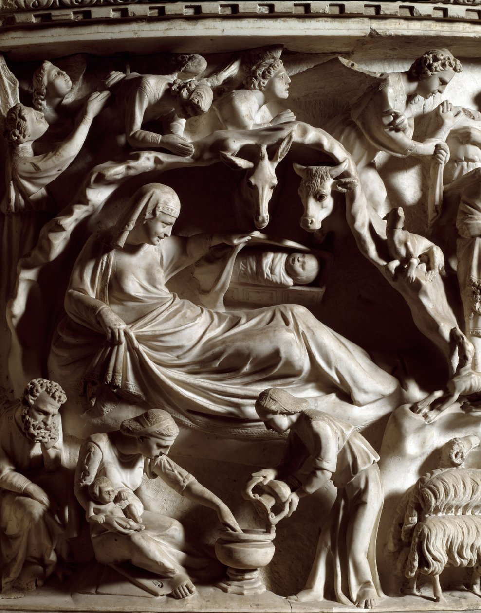 Nativity (detail) by Giovanni Pisano
